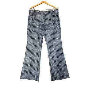 VTG Lee Fastbacks Flare Pants Mens 38x32 Blue Checkered 60s 70s Trousers Indie